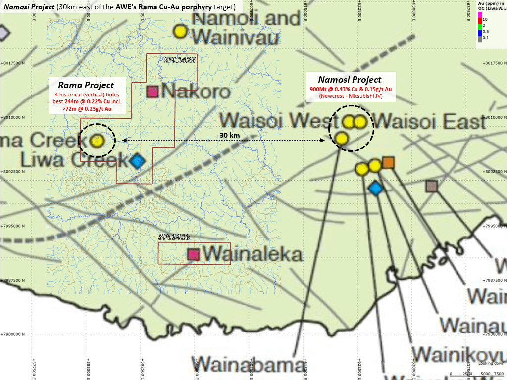 Figure 2 Rama is located 30km from Newcrests Namosi project min